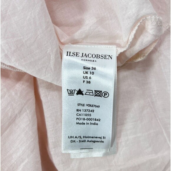Ilse Jacobsen Dress Women 6 Pink Maxi Flowy Coquette Romantic Lightweight Cotton - Picture 6 of 16